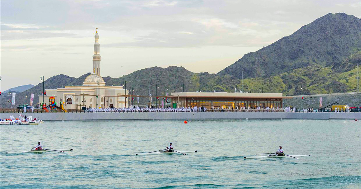 New lake attraction in Sharjah with mountain views