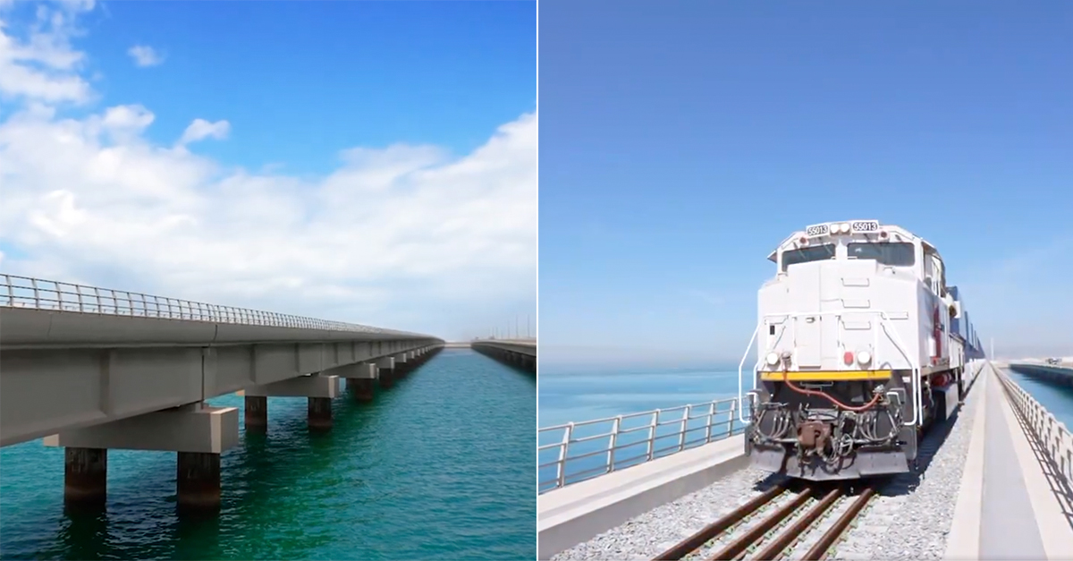 Etihad Rail shared video of UAE’s first marine railway bridge